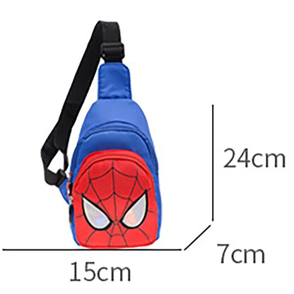 Sac bandoulière Marvel Spiderman pour enfants, sac de rangement réglable, sac à bandoulière Kawaii imprimé BD, sac de voyage léger, cadeau