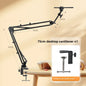 Phone Live Streaming Stand Desktop Multifunctional Overhead Shooting  Floor Tripod with Fill Light for Selfie and Video Shooting