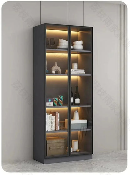 Glass Cellar Wine Cabinets Rack Showcase Storage Wall Wine Cabinet Living Room Fridge Vitrinas De Vidrio Indoor Bar Furniture