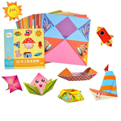 108 Pages Montessori Toys Cartoon Animal Origami Paper Kid DIY Craft Toy Handcraft Parper Art Educational Toy for Children Gift