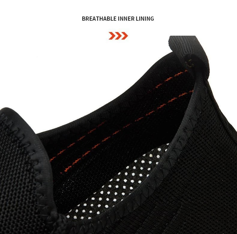 Bottes de sécurité Oulylan pour hommes, semelles solides, chaussures d'été résistantes à l'usure, embout en acier, chaussures de protection anti-écrasement pour le travail