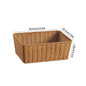 Boîte de rangement tissée à la main Grand panier Rangement de vêtements tissés Cuisine Chambre Salon Vêtements Épicerie Articles divers Organisateur