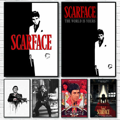 1 affiche S-Scarface imprimée en papier, décoration pour la maison, le salon, la chambre à coucher, l'entrée, le bar, le café