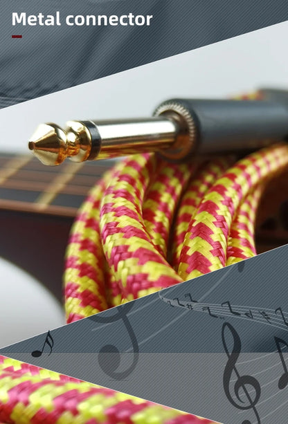 6/3M Electric Guitar Cable Wire Connection Cable Audio Cable Guitar & Bass String Instrument Accessories Parts Color Random