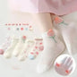 5 Pairs/Lot Kids Soft Cotton Socks Korean Love Heart Flower Print Baby Girl Socks Autumn Winter Warm Children Middle Tube Socks