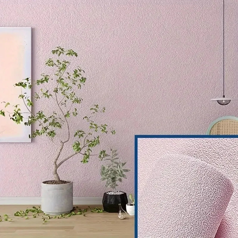 Papier peint autocollant 3D en mousse de lin, 50 cm x 10 m, couleur unie, épais, imperméable, pour rénovation murale