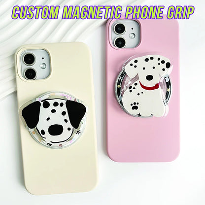 Magnetic Phone Holder Custom Cartoon Design Acrylic Phone Grip GripTok Popular Phone Socket Stand Custom Photo Logo