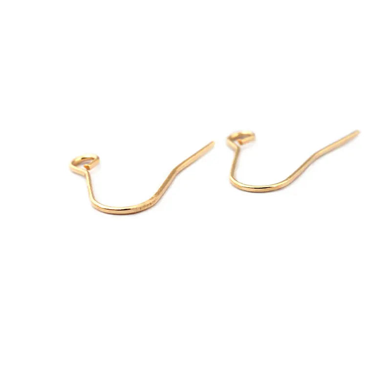Crochets de boucles d'oreilles en laiton imitation rhodium couleur or 18 carats pour femmes, accessoires de bijoux à faire soi-même, vente en gros