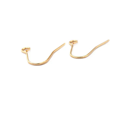 Crochets de boucles d'oreilles en laiton imitation rhodium couleur or 18 carats pour femmes, accessoires de bijoux à faire soi-même, vente en gros