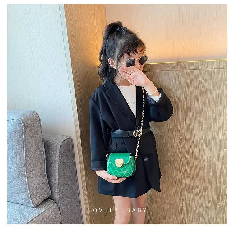 Lovely Patent Leather Children's Crossbody Bags Cute Little Girls Mini Shoulder Bag for Kids Fashion Coin Purse Small Handbags