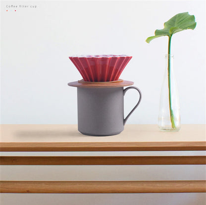 Ceramic Coffee Dripper Pour Over Coffee Maker Handmade Origami Coffee Filter Cup Flower Shape Funnel Drip Cafe Cake Cup Home