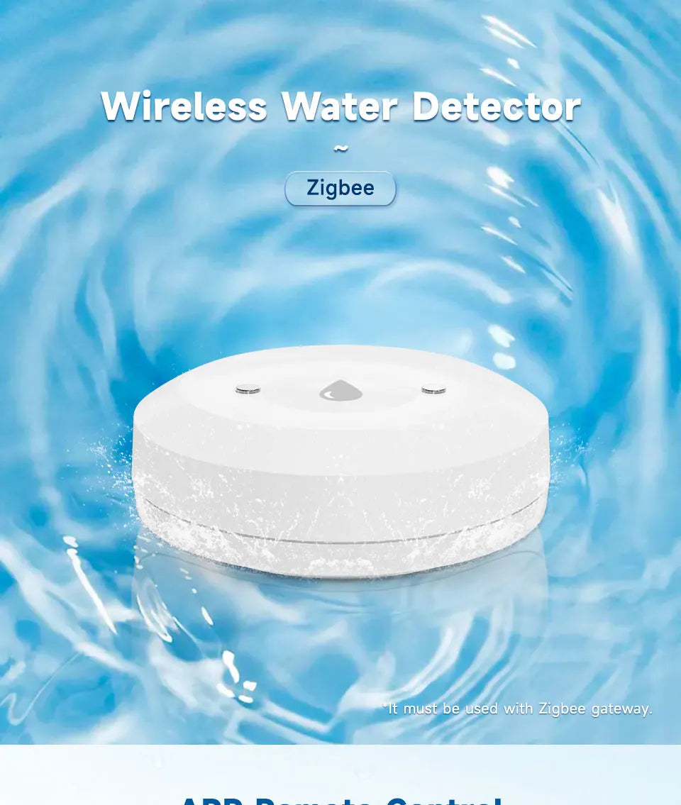 Détecteur de fuite d'eau TUYA Zigbee, capteur d'inondation d'eau, application Smart Life, surveillance à distance, alarme d'inondation, protection de sécurité contre les débordements