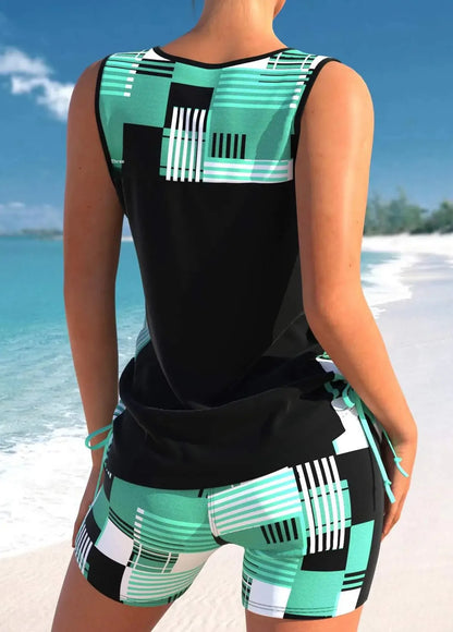 2025 Women's Bikini Set Casual Thermal Beach Swimwear Vest Shorts Ensemble Summer Vacation Hot Sale from Mainland China