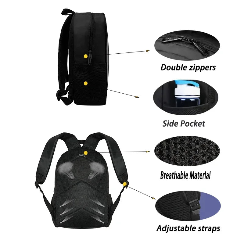 3 pcs set Luxury sports car logo JDMS Child School Backpack With Shoulder Bag Pencil Bags School Bags for Boys Girls Best Gift