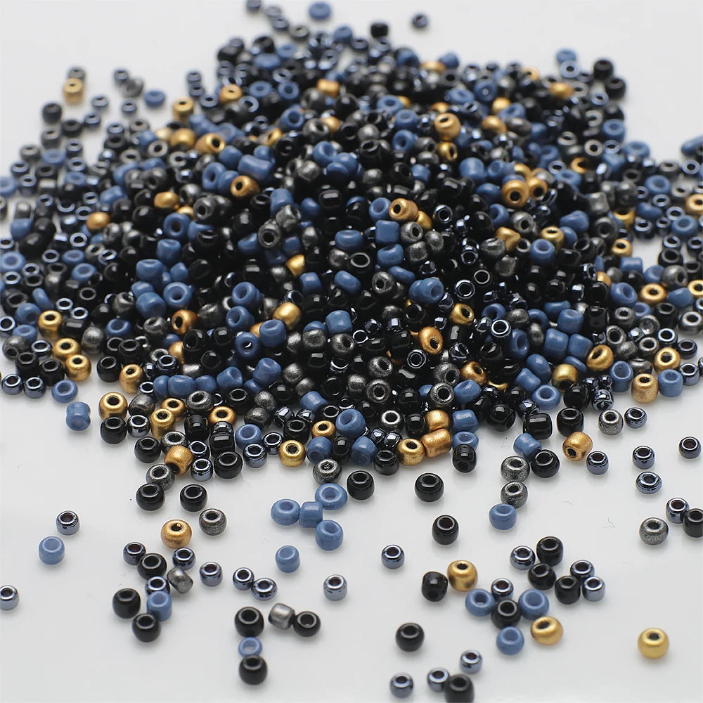 18g Mix Size 1.5-4mm Crystal Seed Beads Round Solid Colors Loose Spacer Glass Beads for Fashion DIY Handmade Bracelet Jewelry