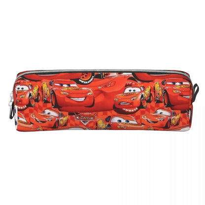 Trousses à crayons courtes personnalisées à gros visage, voitures neuves, Lightning McQueen, trousses à crayons, stylos, sacs pour enfants, fournitures scolaires, papeterie à fermeture éclair