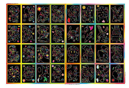 1-10pcs Dazzling Kids Scratch Drawing Set Pupil Puzzle Scratch Drawing Toys Kindergarten Early Education DIY Handmade Color Gift