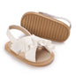 Sandales d'été pour bébé, chaussures pour bébé fille, princesse, semelles plates, antidérapantes, chaussures de berceau pour tout-petits, pantoufles en toile pour nouveau-né