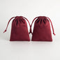 Lot de 10 pochettes en velours à cordon coulissant en flanelle grise pour bijoux, trousses de maquillage, pochettes cadeaux chics pour mariage