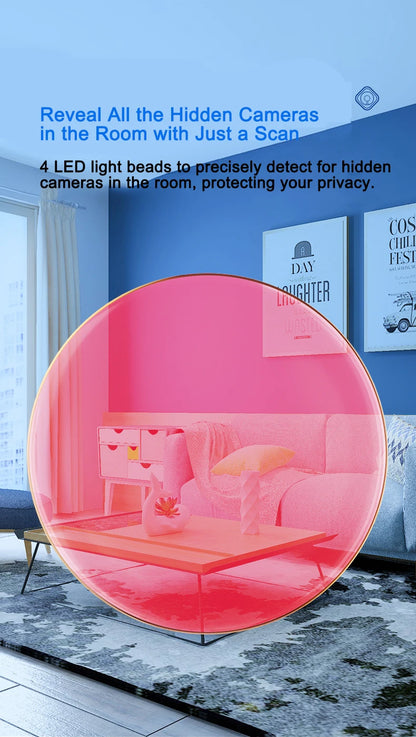 Détecteur de caméra infrarouge pour hôtel, scanner portable à sténopé, gadget de détection, protection anti-espionnage avec lumière LED