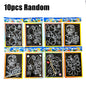 1-10pcs Dazzling Kids Scratch Drawing Set Pupil Puzzle Scratch Drawing Toys Kindergarten Early Education DIY Handmade Color Gift