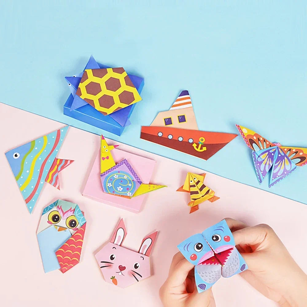 108 Pages Montessori Toys Cartoon Animal Origami Paper Kid DIY Craft Toy Handcraft Parper Art Educational Toy for Children Gift