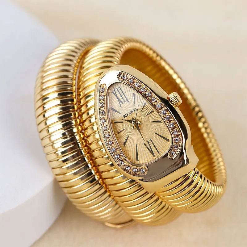 Unique Snake Shaped Design Bracelet Beauty Wrist Watches Difference Quartz Watch Women Waterproof Exquisite AAA Watch for Ladies