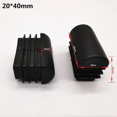 4pcs Square Plastic Blanking End Caps Tube Pipe Inserts Plug Bung for table chair leg cover furniture leveling feet protector
