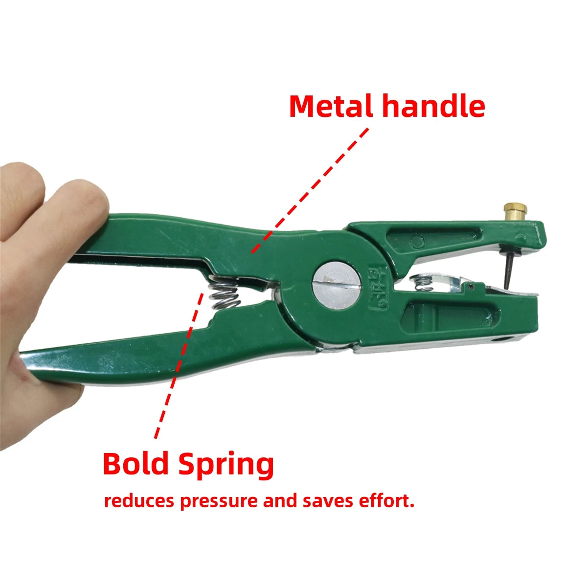 Sheep Cattle Aluminum Alloy Ear Tag Pliers Automatic Locking Buckle Ear Label Pliers 2 Needles Livestock Equipment Green/Purple