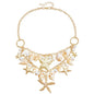 Chaîne de taille bohème d'été, pendentif en forme d'étoile de mer, coquillage, lien de taille ajouré, chaîne de corps pour bikini de plage pour femmes