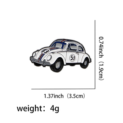 Broche en émail pour homme, motif voiture rétro coloré, pour vêtements, épingles à revers pour sacs à dos, badges, bijoux tendance
