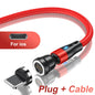 AUFU 5A Magnetic Cable 540 Rotate Fast Charging Magnetic USB Type C Cable For iPhone 14 Samsung Xiaomi Realme Mobile Phone Cable