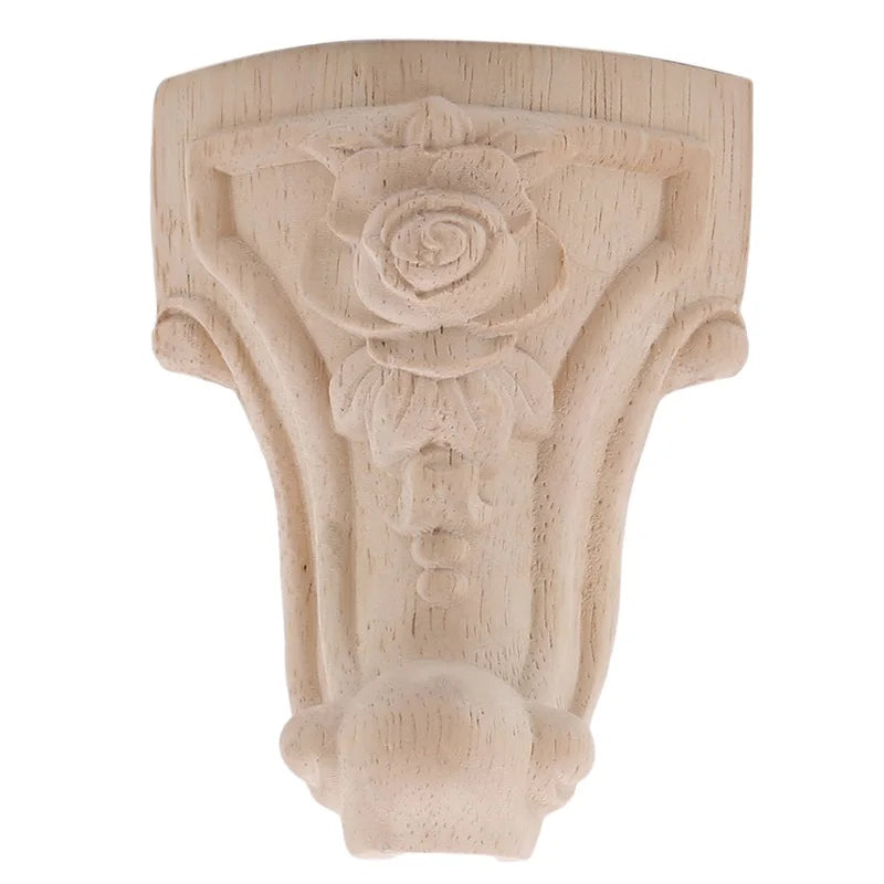 Pieds de meuble TV en bois massif sculpté de style européen, 8/4/1 pièce, 10 x 5,5 cm
