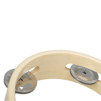 Tambourin à main en métal et bois de 15 cm, hochet à main, percussion, jeu de fête, jouet pour bébé, instrument de musique, cadeau pour enfants
