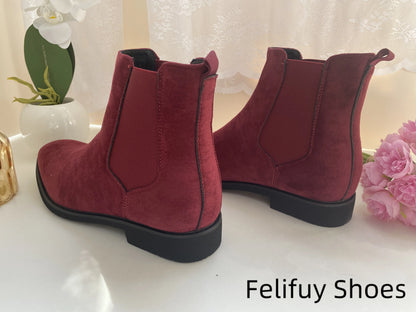 Bottines Chelsea marron, noires et rouges pour homme, bottines de cowboy, faites à la main, pointures 38 à 46