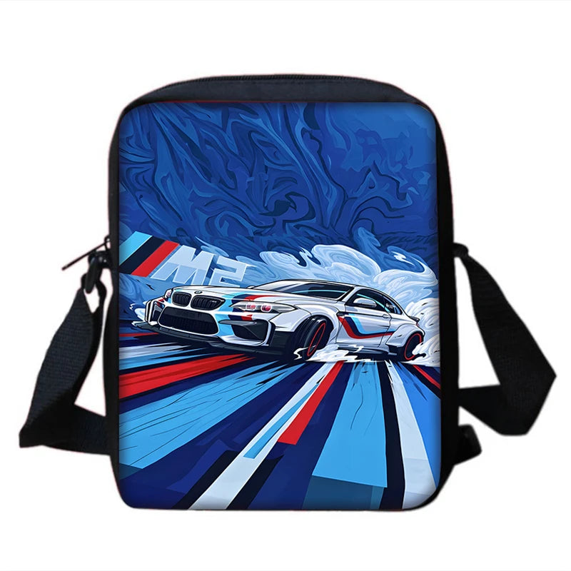 3 pcs set Luxury sports car logo JDMS Child School Backpack With Shoulder Bag Pencil Bags School Bags for Boys Girls Best Gift