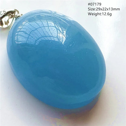Natural Blue Aquamarine Pendant Clear Water Drop Women Men Brazil Aquamarine Crystal Necklace Jewelry AAAAA