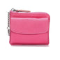 2023 New Genuine Leather Women Mini Wallet Ladies Short Wallets and Purses Zipper Leather Coin Purse Keychain Coins Pocket Bag