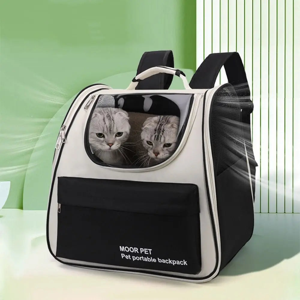 Expandable Pet Backpack Carrier Portable Breathable Dog Carrier Bag Zipper Creative Pet Carrying Backpack for Cats Puppy