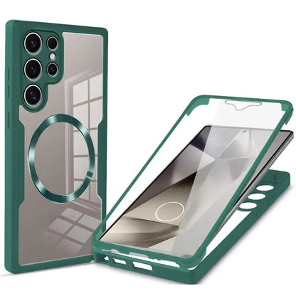 360 Full Cover Screen Protection Film Case for Samsung Galaxy S24 Ultra S23 Plus S22 Magsafe Magnetic Clear Hard Back Cover