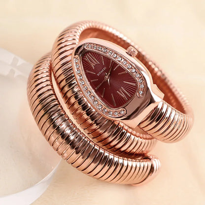 Unique Snake Shaped Design Bracelet Beauty Wrist Watches Difference Quartz Watch Women Waterproof Exquisite AAA Watch for Ladies