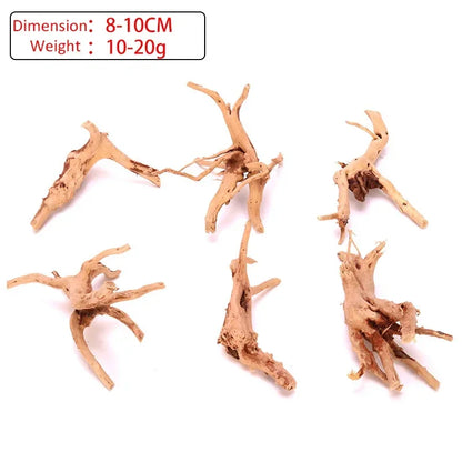 Natural Tree Trunk Aquarium Decoration Fish Tank Ornament Driftwood Cuckoo Roots Micro Landscape for Reptiles and Aquatic Decor