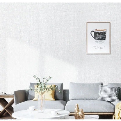 Papier peint autocollant 3D en mousse de lin, 50 cm x 10 m, couleur unie, épais, imperméable, pour rénovation murale