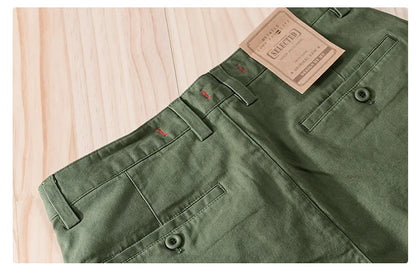 2025 Summer New Casual Cargo Cotton Shorts for Men Clothing Straight Big Pockets Solid Color Summer Pants FY7701