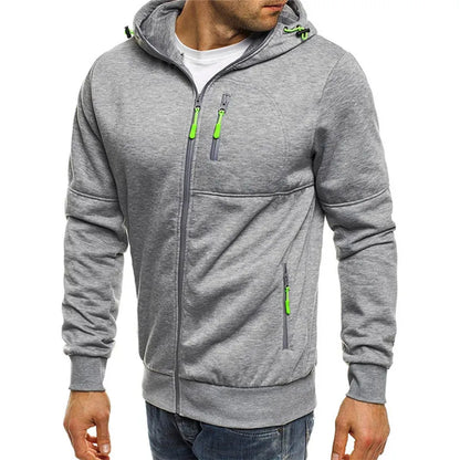 2024 new Spring Men's Jackets Hooded Coats Casual Zipper Sweatshirts Male Tracksuit Fashion Jacket Mens Clothing Outerwear