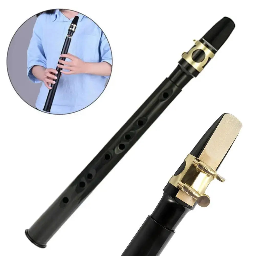 Mini Pocket Saxophone C Key Sax Woodwind Instrument with Carrying Bag Portable Little Saxophone Sax Woodwind Musical Instrument