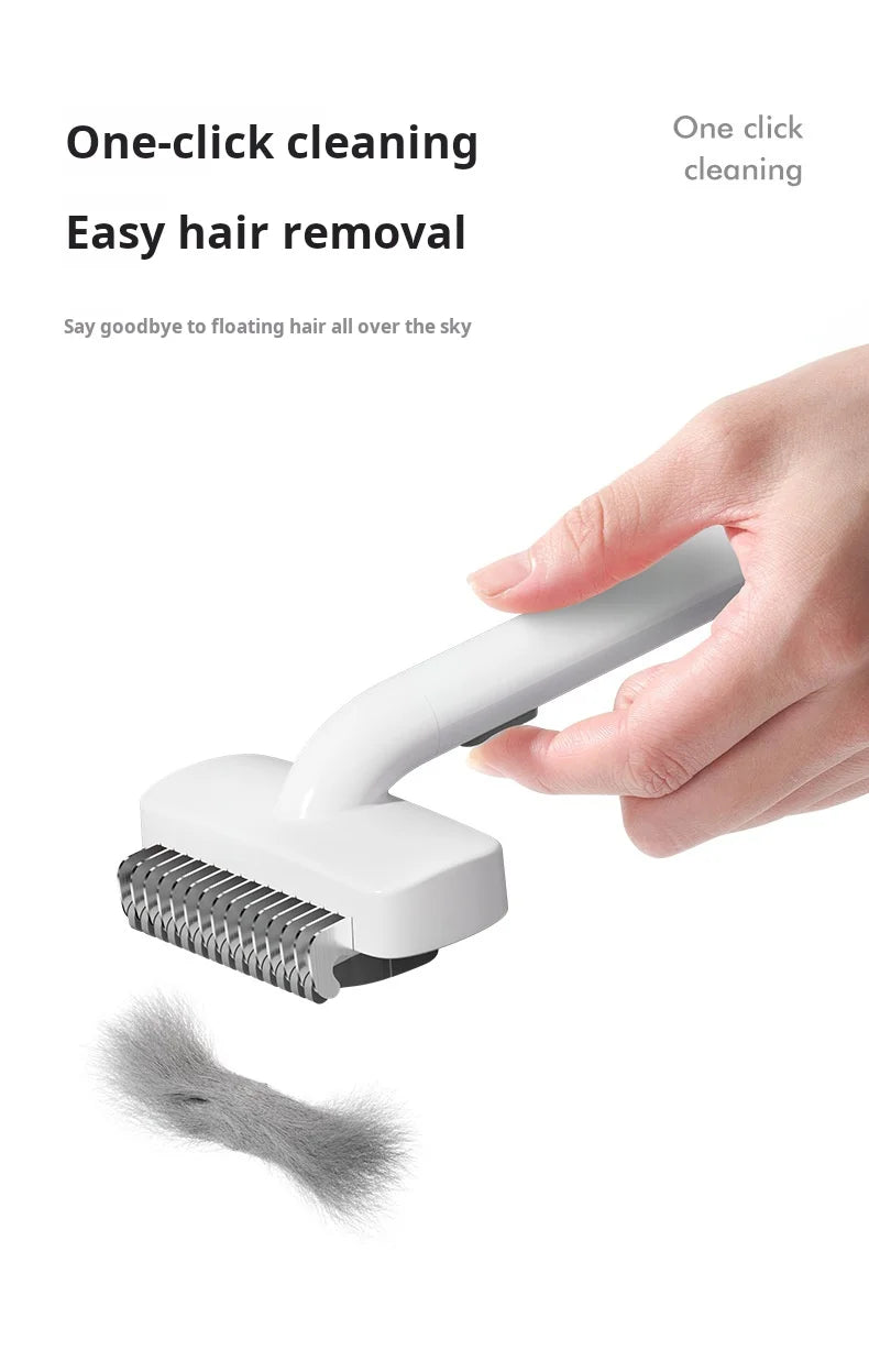 Professional Pet Comb Self Cleaning Smooth Brush for Dogs And Cats Easy to Handle Grooming Tool for Removing Floating Undercoat