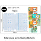 Lot de 10 feuilles de protection autocollantes pour carnet de notes A4, imperméables, pour agendas et livres, pour étudiants