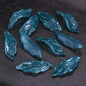 Lot de 10 pétales longs en forme de feuille, 34 x 12 mm, perles en verre de cristal faites à la main, pour la fabrication de bijoux, loisirs créatifs