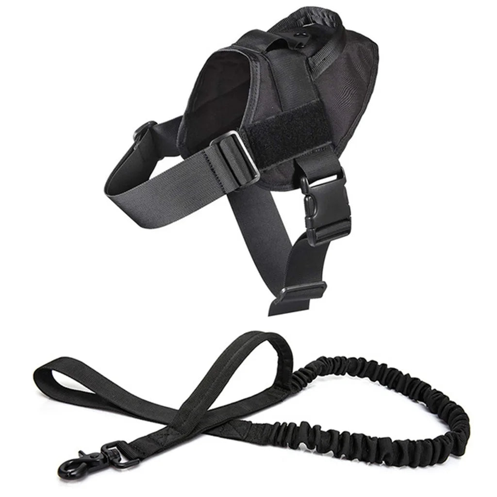 Dog Tactical Vest Nylon Outdoor Water-Repellent Dog Clothing Large and Medium-sized Dog Training Vest Harness Traction